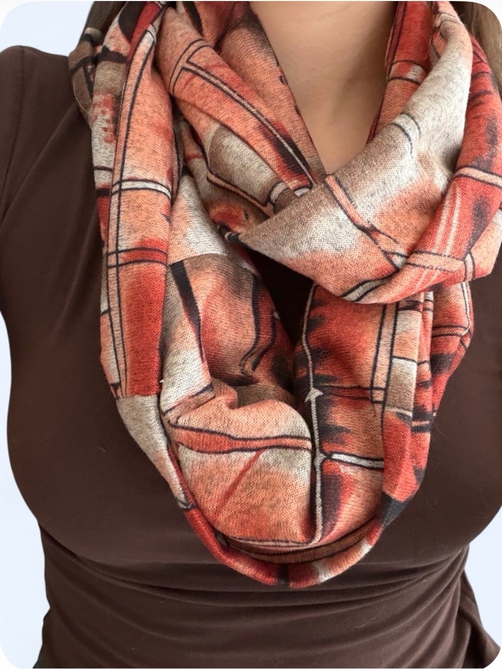 Bohemian Patterned Infinity Scarf